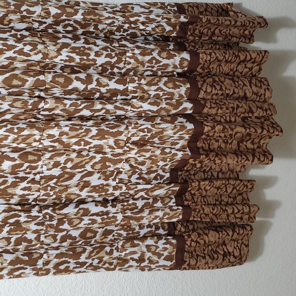 Soft Surroundings White Mocha Leopard Kara Maxi Midi Dress Size 1X 18W 20W - Picture 4 of 7